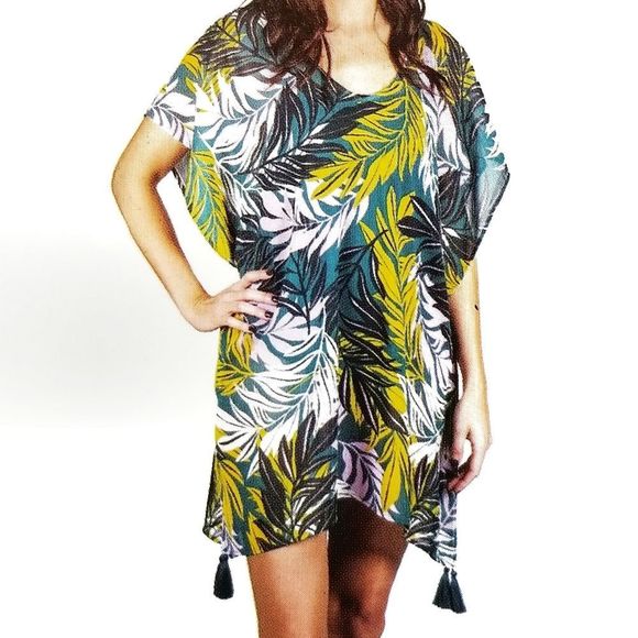 Cover Up Swim Floral Tropical Coverup NEW - Picture 6 of 11
